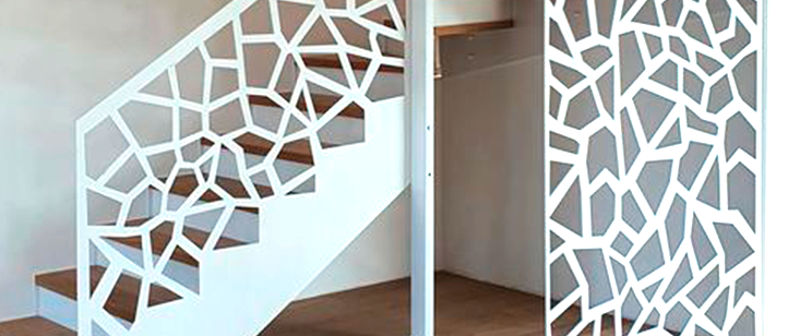 Detalle de Celosía: Corte de agua, laser y plasma para personalización Única